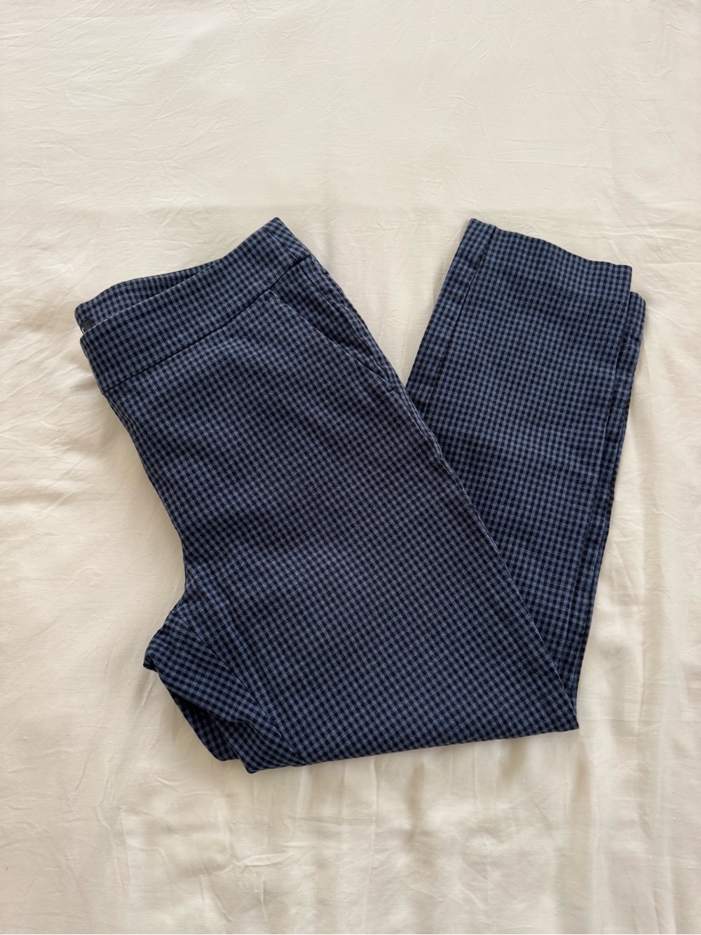 LOFT Navy and Black Checked Women's Dress Pants